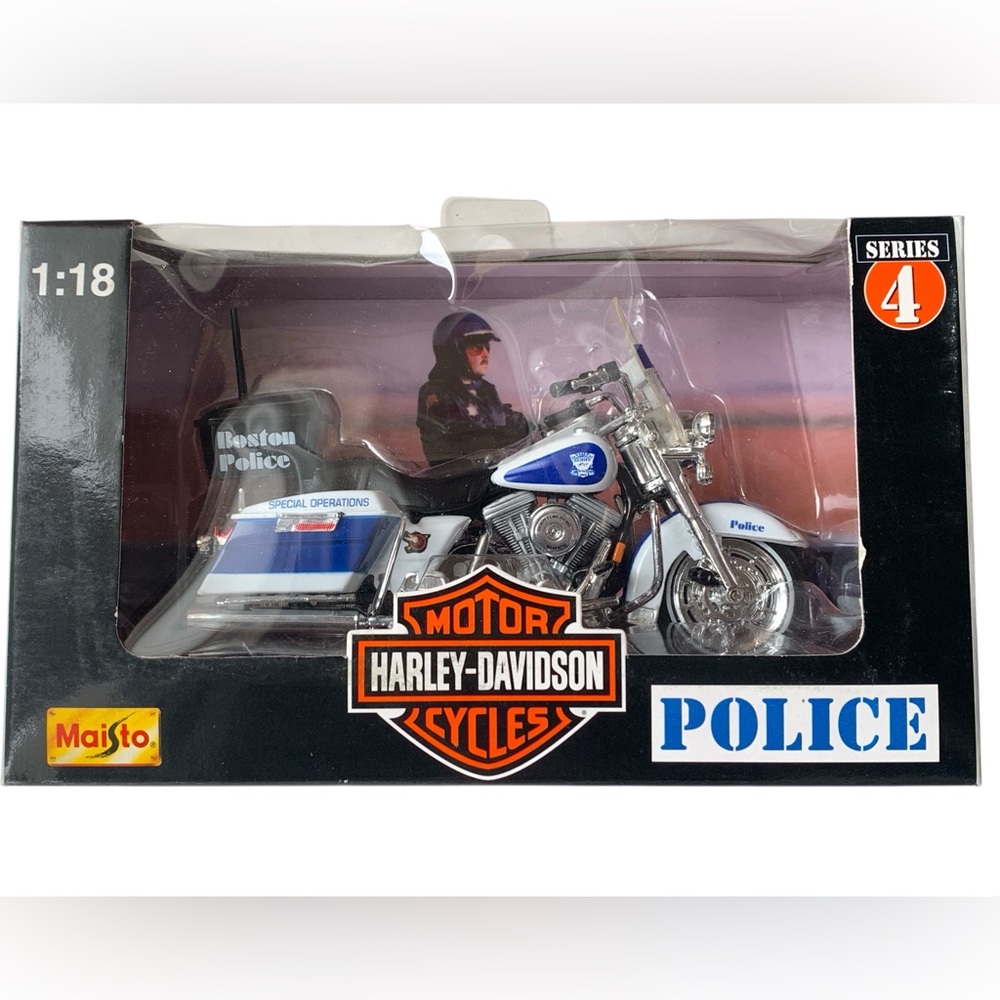 Harley-Davidson Boston Police Special Operations MAISTO Model Motorcycle Toy